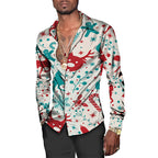 Hawaiian Christmas Theme Casual Polyester Men's Shirt