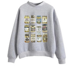 Comfortable Loose Fit Round Neck Letter Sweater for Women