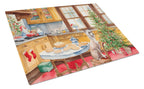 Chinese Crested Christmas Cookies Glass Cutting Board