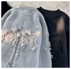 Men's Distressed Knit Sweater – Autumn & Winter