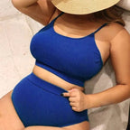 Plus Size Solid Color Sexy Bikini for Women J2005
