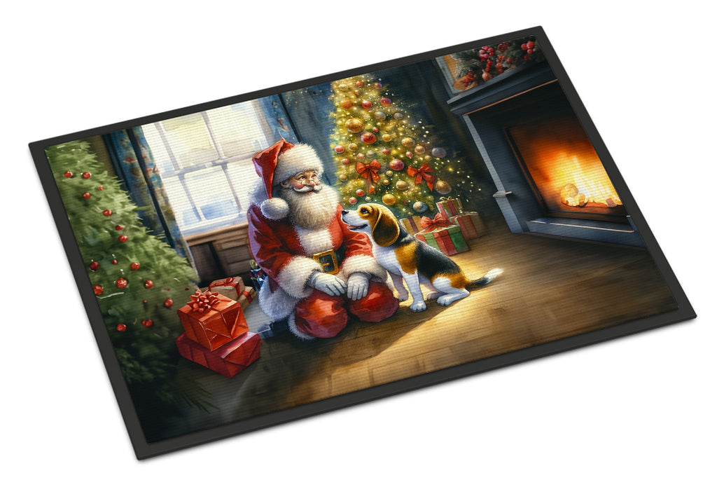 Beagle and Santa Claus Doormat