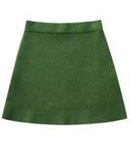 Rib Pullover Sweater High Waist Skirt Suit