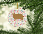 East Friesian Sheep Christmas Ceramic Ornament