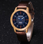 Men's Christmas Gift: Creative Leather Wood Watch