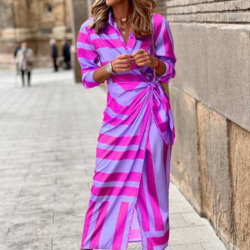 Striped Cardigan Dress