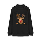 Deer Cartoon Turtleneck Long Sleeve Sweater for Women