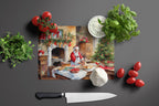 Cookies with Santa Claus Glass Cutting Board