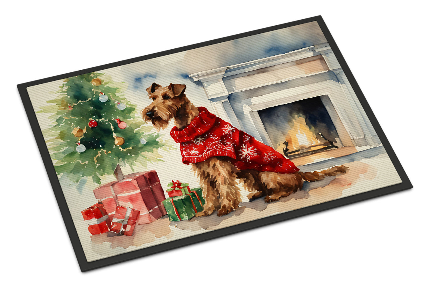 Irish Terrier Cozy Christmas Doormat