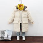 Bright Colorful Mid-Length Down Jacket - Warm & Reflective