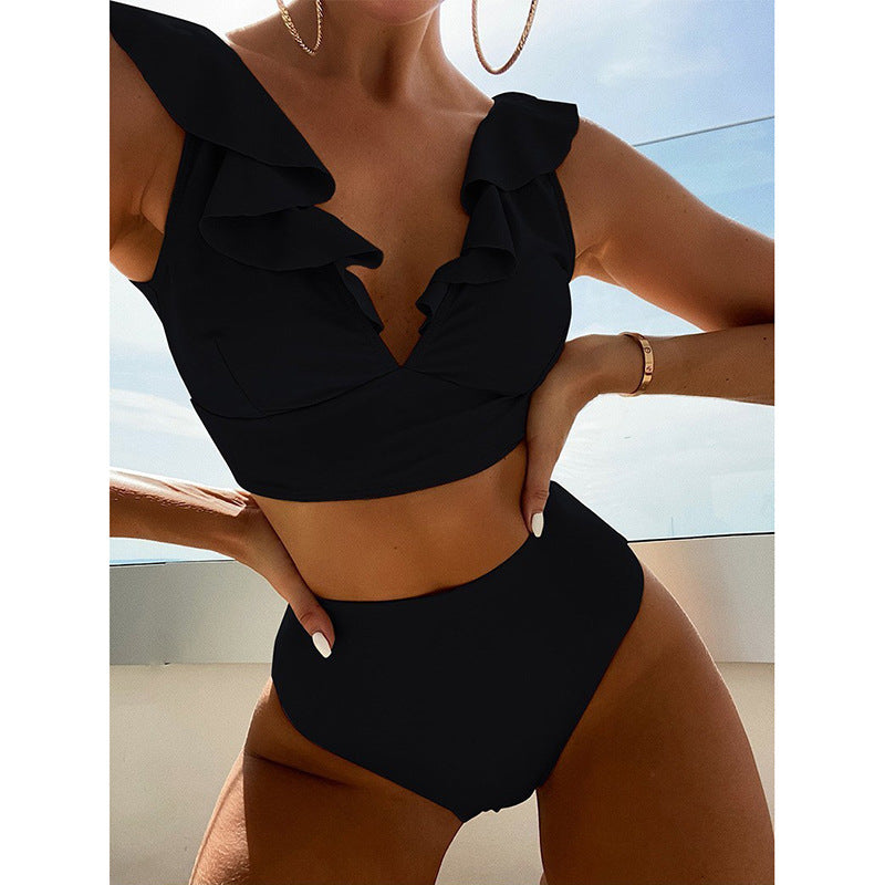 2024 Women's Fashion Ruffled Bikini Swimsuit Set