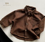 Cotton Long Sleeve Shirt for Kids' Fashion Coat