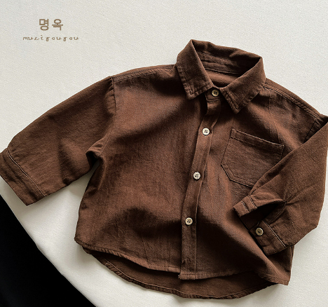 Cotton Long Sleeve Shirt for Kids' Fashion Coat