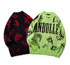 Men's Hip Hop Graffiti Jacquard Sweater