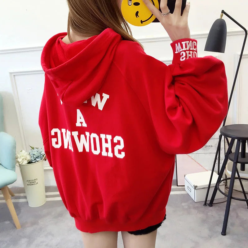 Fashionable Plus Size Women's Hooded Sweatshirt | Streetwear