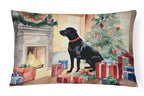 Labrador Retriever Cozy Christmas Throw Pillow