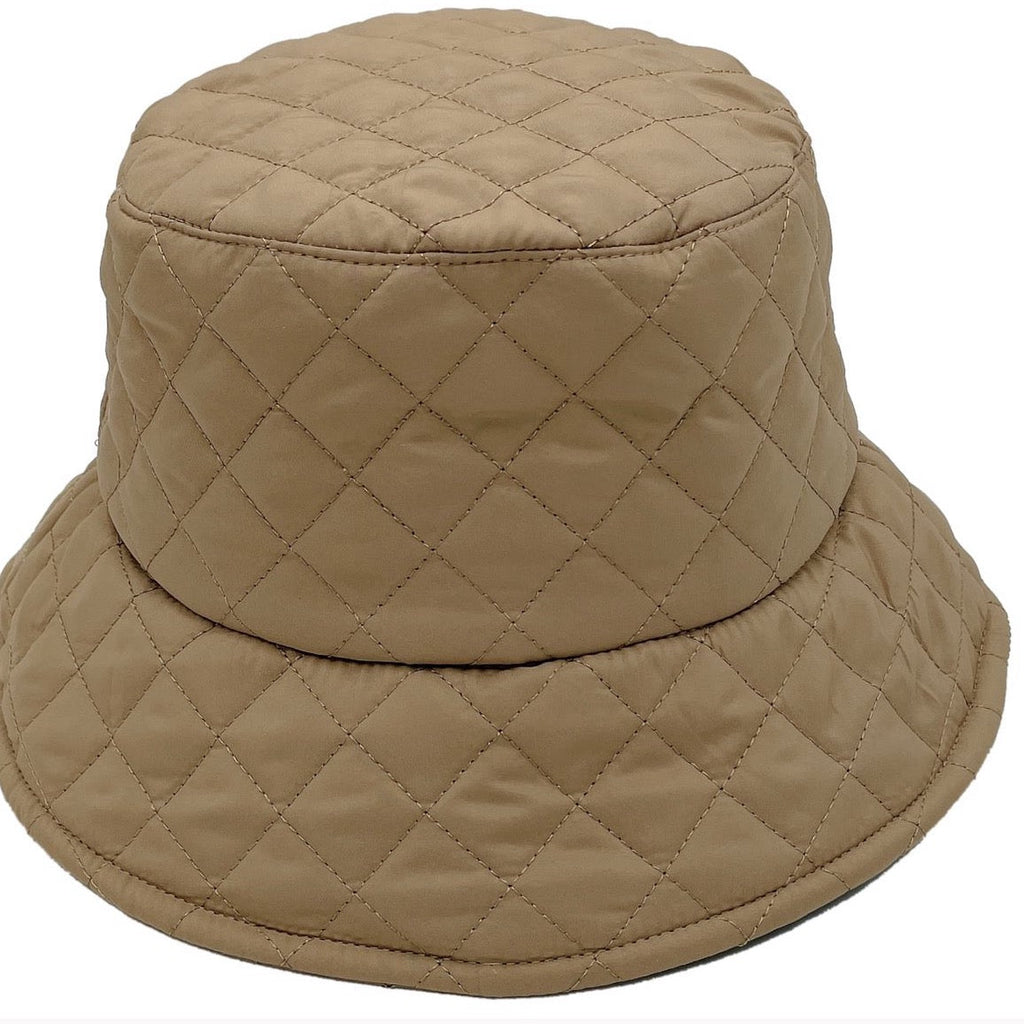 Fall In London Quilted Bucket Hat | Embroidered Cap