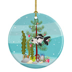 Telescope Eye Goldfish Merry Christmas Ceramic Ornament
