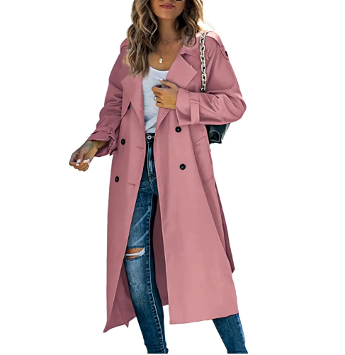 Esme Casual Trench Coat in Solid Colors (One Piece)