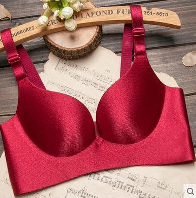 Seamless Wireless Red Bra and Underwear Set