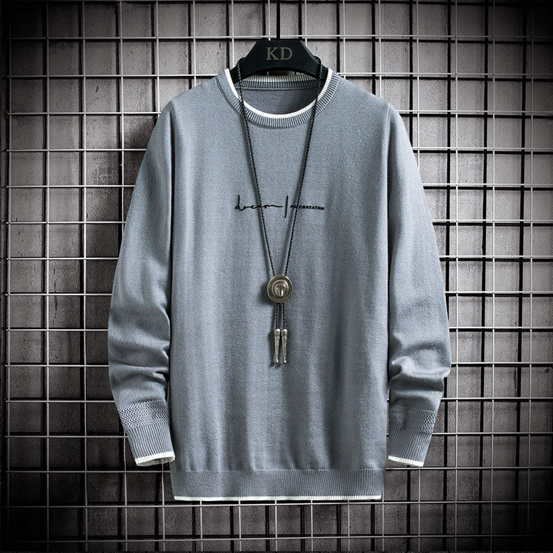 2023 Korean Fashion Long Sleeve Pullover Sweater for Men | Streetwear