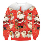 Loose Fit Women's Christmas Sweatshirt with Round Neck | Streetwear
