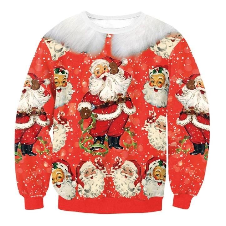 Loose Fit Women's Christmas Sweatshirt with Round Neck | Streetwear