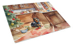 Dachshund Christmas Cookies Glass Cutting Board