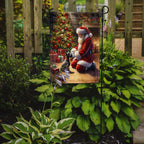Scottish Terrier and Santa Claus Garden Flag