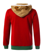 Autumn Men's Jacket with Christmas Reindeer Hoodie | Streetwear