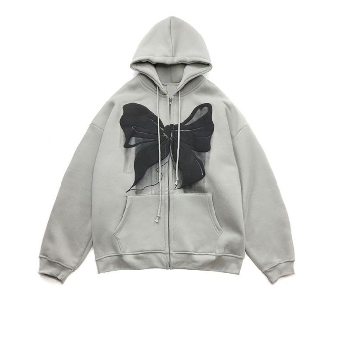 Loose Zipper Hoodie Jacket - Street Fashion Brand | Streetwear