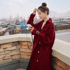 Vintage Mid-length Double Breasted Trench Coat for Women