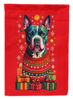 Staffordshire Bull Terrier Holiday Christmas House Flag