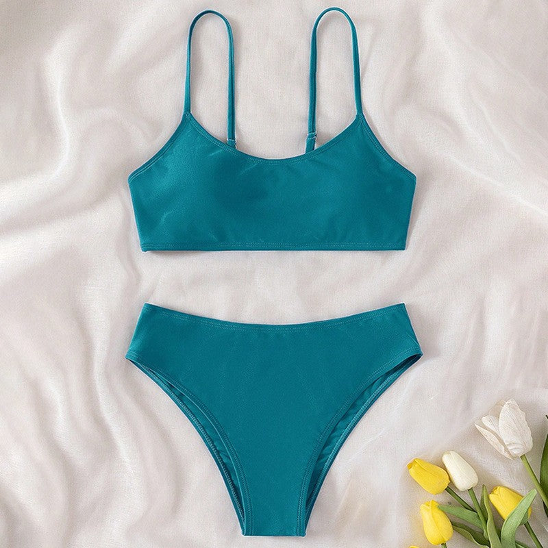 2024 New Girls' Colorful Two-Piece Swimwear Collection