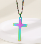 Minimalist Gold Cross Pendant Necklace for Men | Christian Jewelry