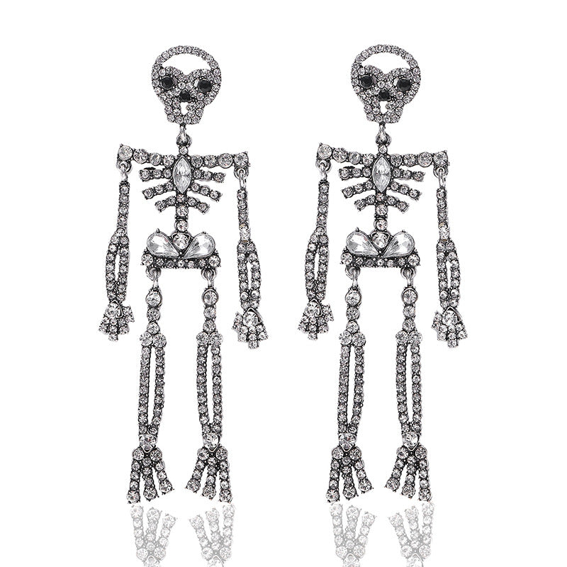 Trendy Christmas Earrings with Reindeer and Snowman Design