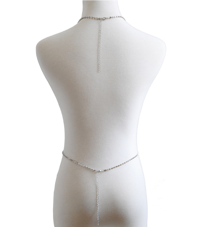 Body Chain with Rhinestones for Bikinis