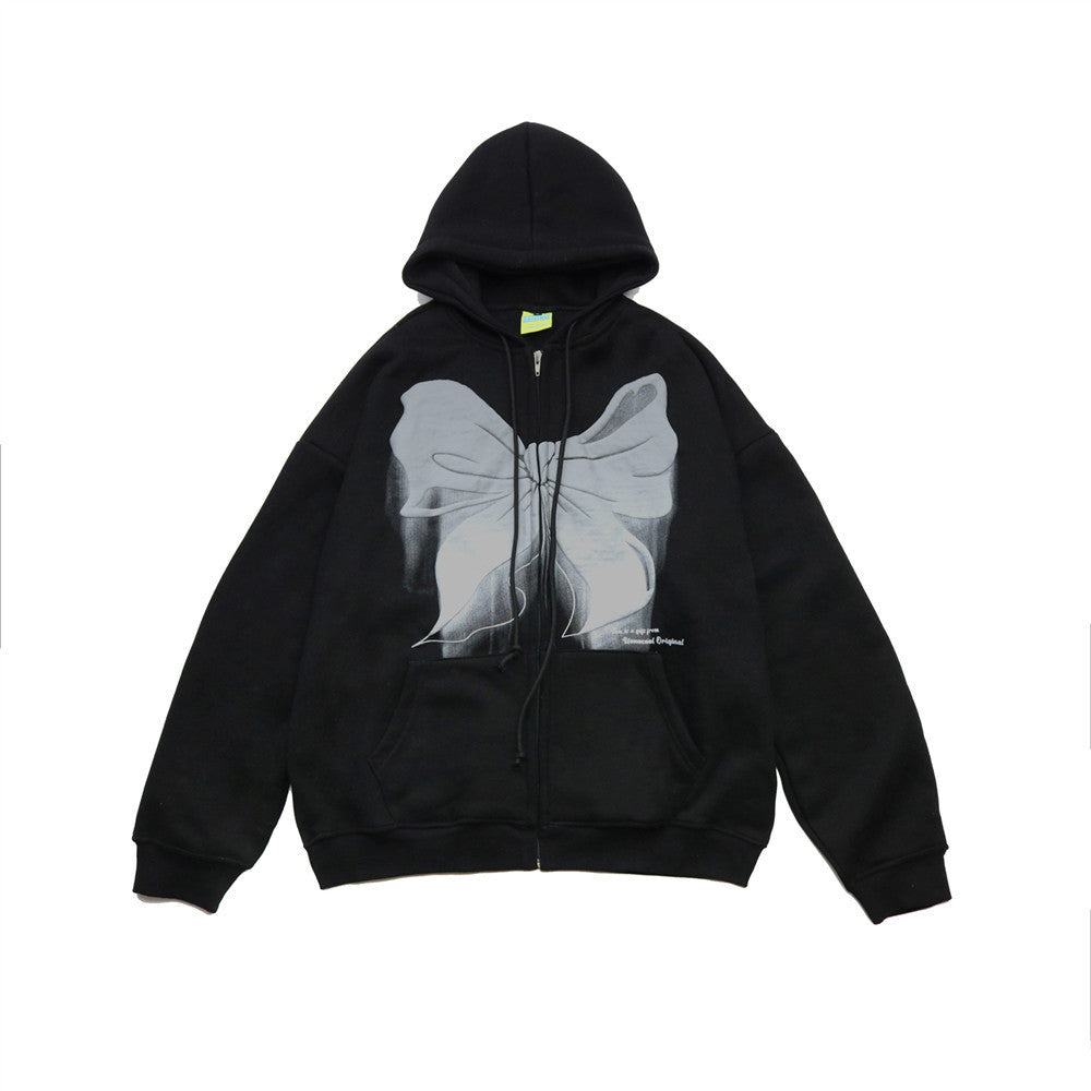 Loose Zipper Hoodie Jacket - Street Fashion Brand | Streetwear