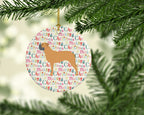 Bullmastiff Merry Christmas Ceramic Ornament