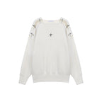 Men's Irregular Knit Sweater in Metal Finish