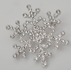 Christmas Snowflake Brooch with Rhinestones