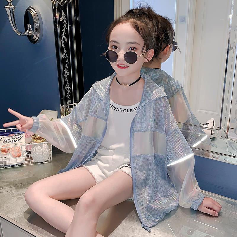 Hooded Air-conditioned Shirt Jacket for Kids