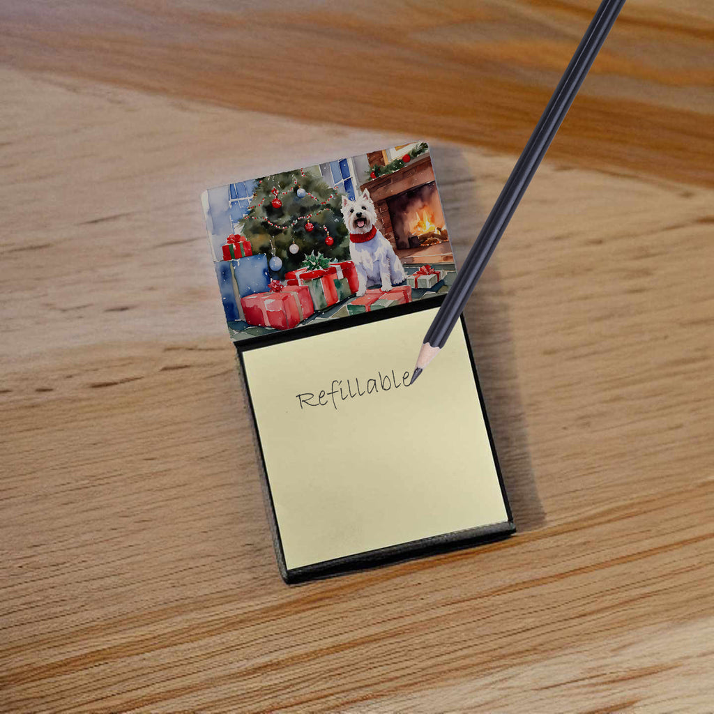 Westie Cozy Christmas Sticky Note Holder