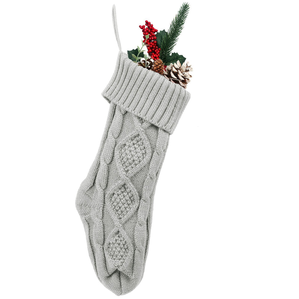 Embroidered Christmas Knit Socks