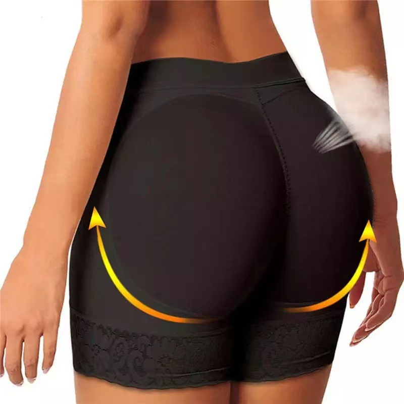 Lace Body Shaper Panties with Corset & Hip Pads
