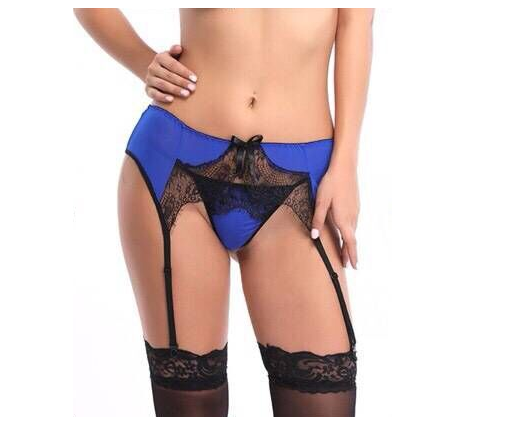Lace Lingerie with Suspender Belt - Sexy and Transparent