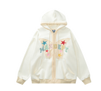 American Retro Butterfly Patch Embroidered Hoodie | Streetwear