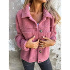 Single-Breasted Lamb Wool Coat