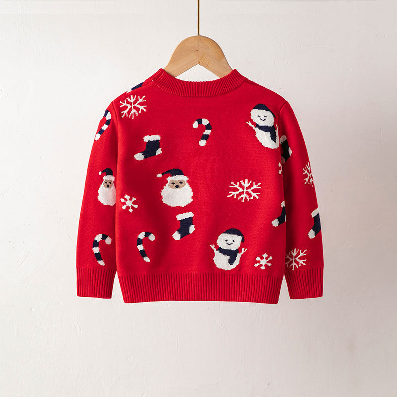 Children's Cartoon Christmas Sweater for Ages 3-8