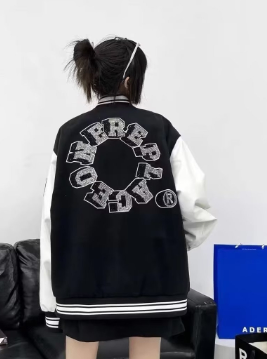 Men's Hot Drill Embroidered Baseball Jacket